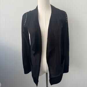 Day Birger Et Mikkelsen Open Front Wool Blend Cardigan in Black